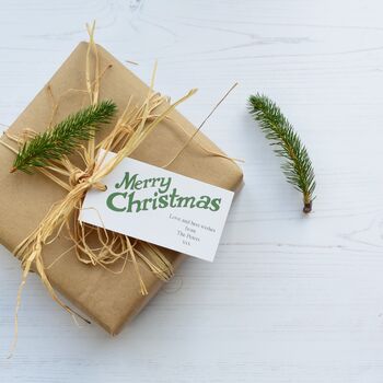 10 Personalised Merry Christmas Gift Tags, 2 of 4