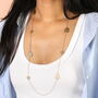 Hammered Pebble Long Chain Necklace, thumbnail 3 of 4