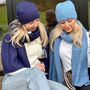 Personalised Cable Knit Matching Hat And Scarf Set, thumbnail 2 of 8