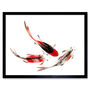 Japanese Koi Carp Fish Black And Red Wall Art Print, thumbnail 1 of 3