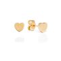 Gold Heart Stud Earrings, thumbnail 2 of 4