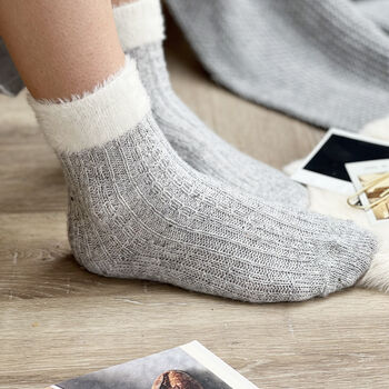 Embroidered Cosy Cuff Socks, 5 of 8