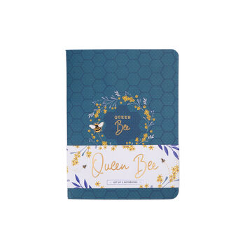 Set Of Two Queen Bee A6 Lined Paper Notebooks, 3 of 5