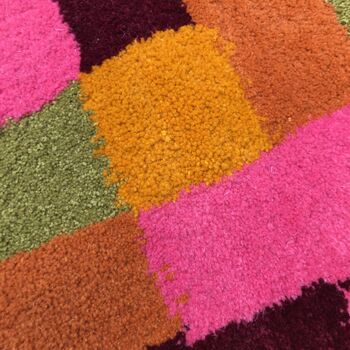 Handmade Tufted Multi Coloured Mini Runner Rug, 4 of 12