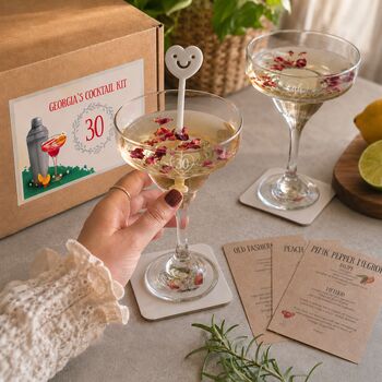 Personalised 30th Birthday Cocktail Glass, 4 of 10