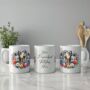 Personalised Dappled Silver Dachshund Summer Floral Dog Wreath Cushion And Mug Bundle, thumbnail 3 of 4