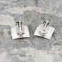 Square Clip On Gold Plated Sterling Silver Earrings, thumbnail 9 of 9