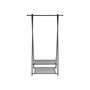Two Tier Black Storage Shelf Clothes Coat Rack Stand, thumbnail 2 of 6