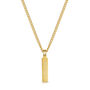 Ridged Totem Men's Necklace 18 K Gold Plated Steel, thumbnail 2 of 6