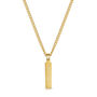 Ridged Totem Men's Necklace 18 K Gold Plated Steel, thumbnail 2 of 7