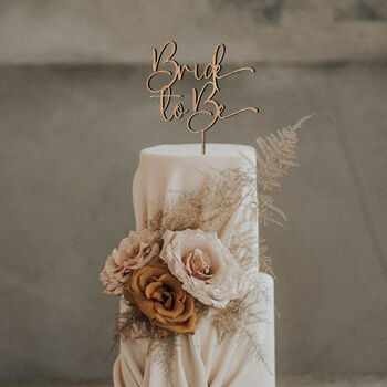 Wooden Wedding Cake Topper With A Date Fh1, 3 of 9