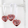 Valentine's Day Red Glitter Glass Heart, thumbnail 2 of 5