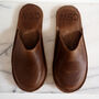 Personalised Handmade Men's Leather Slippers, thumbnail 4 of 10