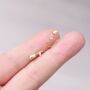 Rosebud Hoop Earrings, thumbnail 1 of 7
