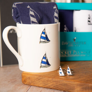 Personalised Engravable Sailing Yacht Cufflinks, 2 of 6