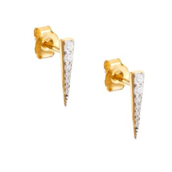 Long Pave Dagger Stud Earrings, 6 of 6