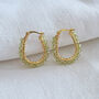 Peridot And Gold Wire Wrapped Hoop Earrings, thumbnail 5 of 6