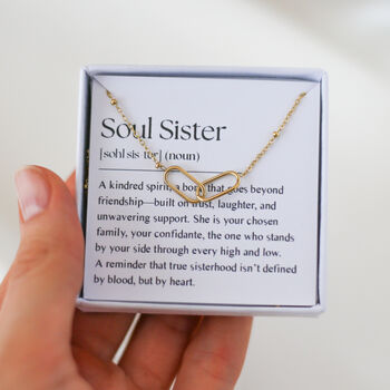 Soul Sister Necklace – Best Friend Gift For Her, Friendship Interlocking Necklace, 2 of 8