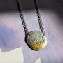 Handmade Silver Gold Round Pendant Necklace, thumbnail 4 of 9