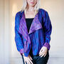 Kantha Handstitched Purple Silk Jacket, thumbnail 1 of 8