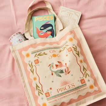 Personalised Zodiac Sign Natural Tote Bag, 2 of 12