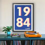 1984 Personalised Year Typography Print, thumbnail 10 of 11