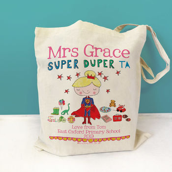 Personalised Super Duper Teacher Bag, 2 of 9