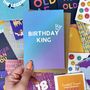 Colourful 'Birthday King' Card, thumbnail 3 of 3
