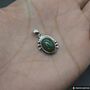 Black Fire Opal Pendant Necklace: Sterling Silver Chain, thumbnail 11 of 11