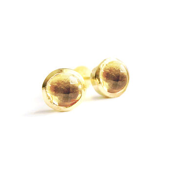 Birthstone Stud Earrings November: Citrine And Silver Or Gold Vermeil, 4 of 5