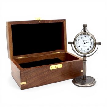 Personalised 12th Anniversary Bronze Desk Clock, 2 of 12