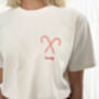 Candy Cane Personalised T Shirt | Cream, thumbnail 2 of 4