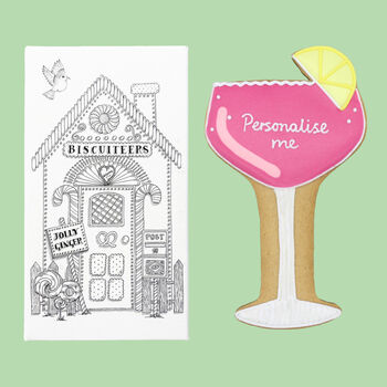 Biscuiteers Hand Iced Personalised Cosmo Letterbox Biscuit, 2 of 2