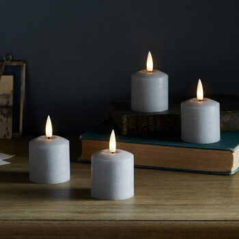 Set Of Four Realistic Flame LED Votive Candles, 2 of 4