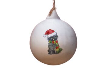 Cairn Terrier Black Ceramic Bauble, 2 of 2