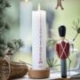 White Pillar Advent Candle With Red Numbers, thumbnail 1 of 2