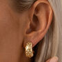 Gold Vintage Style Hydrangea Hoop Earrings, thumbnail 7 of 7