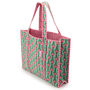 Serendipity Cotton Quilted Tote Bag Lt. Green Lotus, thumbnail 3 of 4
