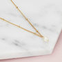 Rose, Silver Or Gold Single Pearl Satellite Necklace, thumbnail 2 of 10
