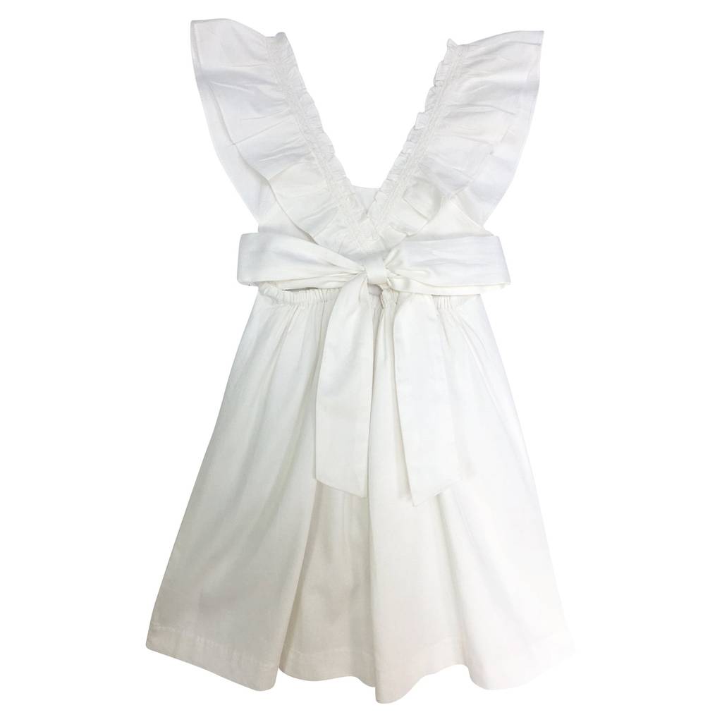 Girls French Designer Cross Back Dress By Chateau De Sable ...