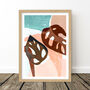 Terrazzo Abstract Tropical Leaf Prints Set Of Three, thumbnail 3 of 7