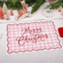 Christmas Placemats With Pink Gingham Design, thumbnail 1 of 3