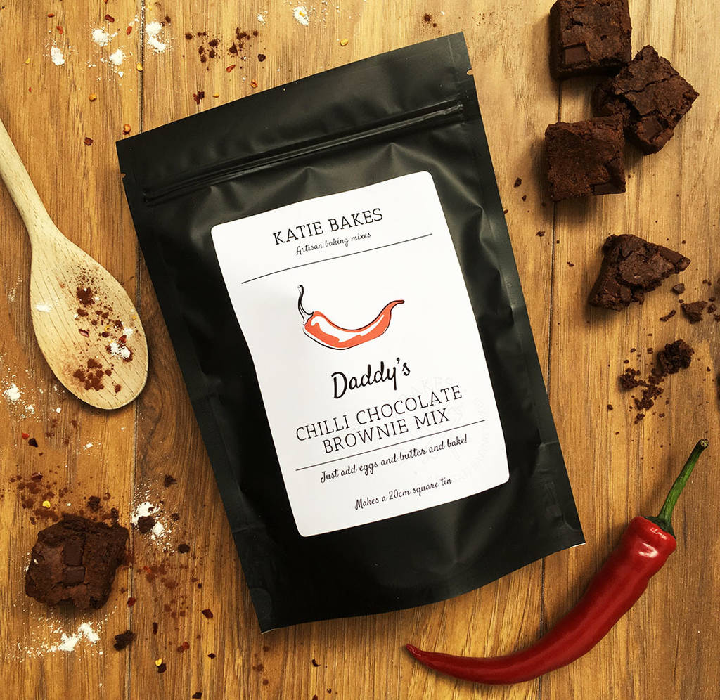 Personalised Chilli Chocolate Brownie Mix|Gift For Him, 1 of 3