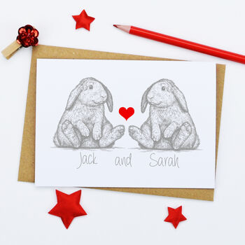 Personalised Rabbits Card, 2 of 2