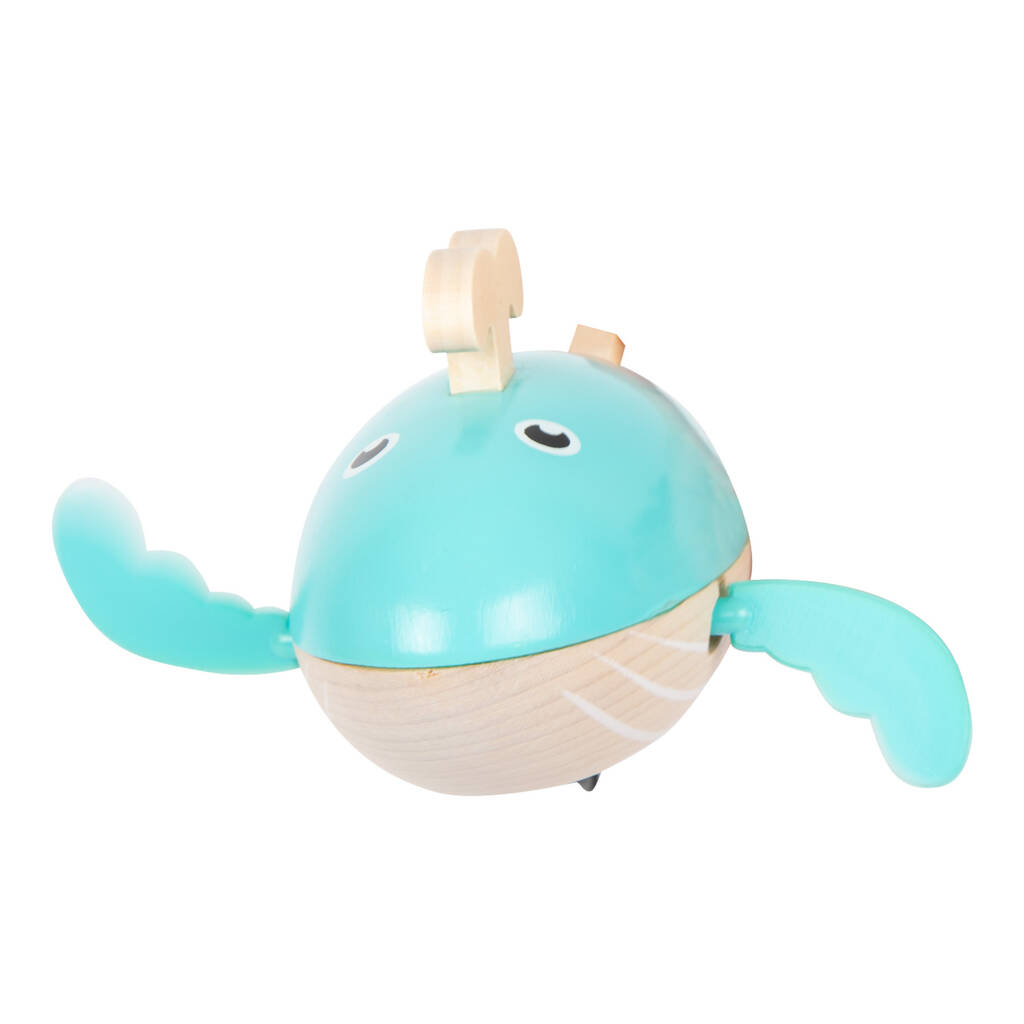 Wooden Wind Up Whale Bath Toy By Little Baby Company