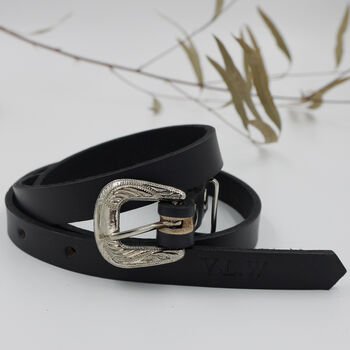 Personalised Western Style Leather Belt, 6 of 11