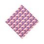 Mens Pink, White And Blue Lightning Bolt Pocket Square, thumbnail 4 of 5