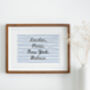 'Blue Stripes' Custom Quote Print, thumbnail 3 of 4