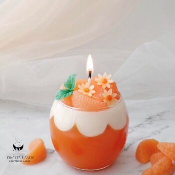 Personalised Inner Deco Orange Mousse Candle Gift Box With Free Greeting Card, 2 of 4