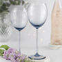 Blue Smoke Handblown White Wine Glass, thumbnail 2 of 2